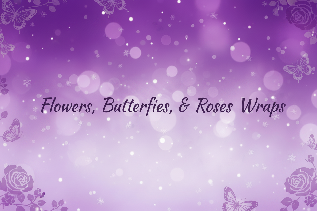 Flowers, Butterflies, & Roses Wraps Banner