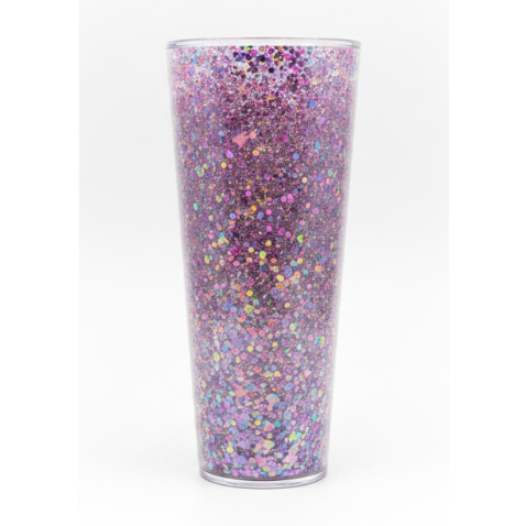 Glitter Tumbler White Background