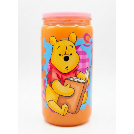 Orange Glitter Tumbler White Background